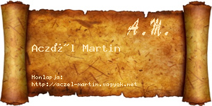 Aczél Martin névjegykártya
