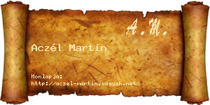 Aczél Martin névjegykártya